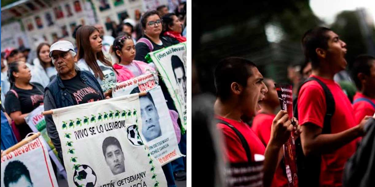 Foto:Familias de los 43 exigen verdad y justicia durante marcha en Ciudad de México/Cortesía