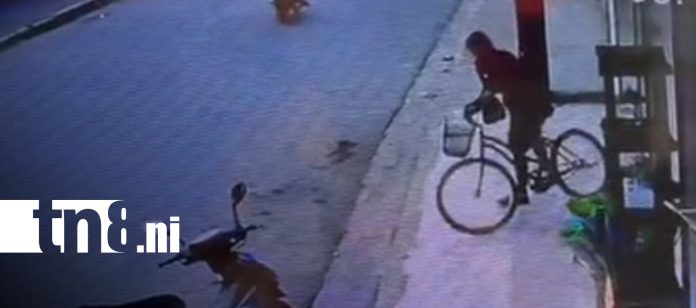 Foto: Robo de bicicleta queda grabado por cámaras de seguridad en Rivas/TN8 Foto: Robo de bicicleta queda grabado por cámaras de seguridad en Rivas/TN8