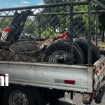 Conductor queda atrapado tras fuerte impacto contra poste en la Nueva a León foto: Conductor queda prensado tras impactar contra poste en la Nueva a León/tn8