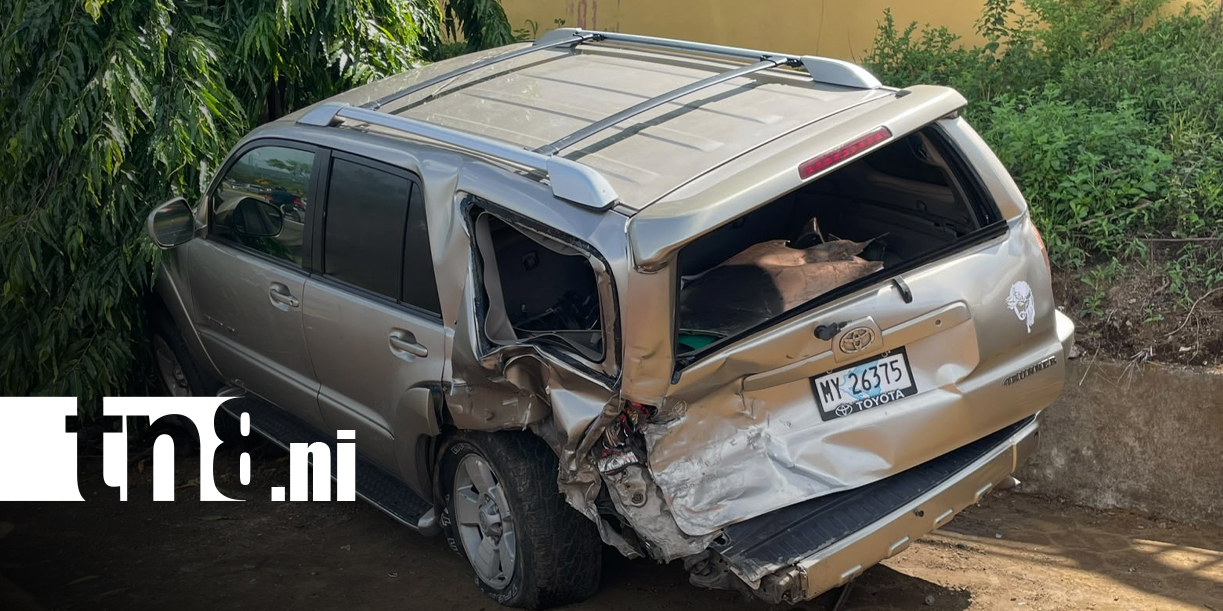 Foto: Colisión deja daños en carretera Managua-Masaya/TN8