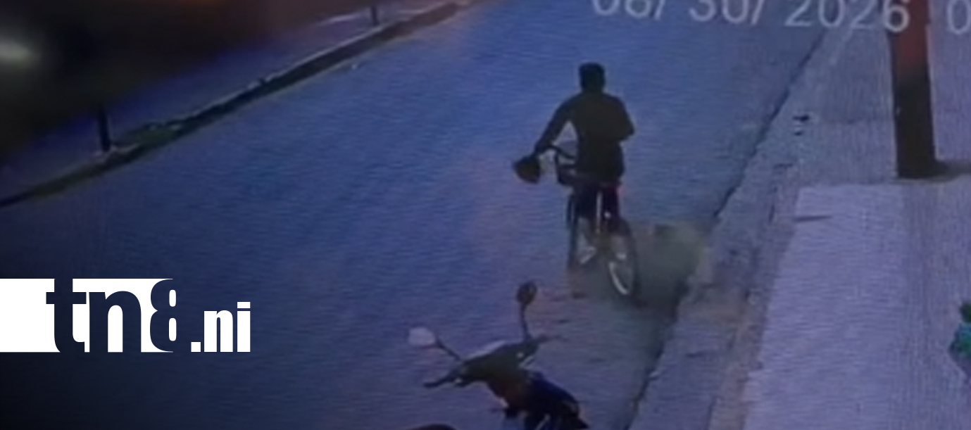 Foto: Robo de bicicleta queda grabado por cámaras de seguridad en Rivas/TN8