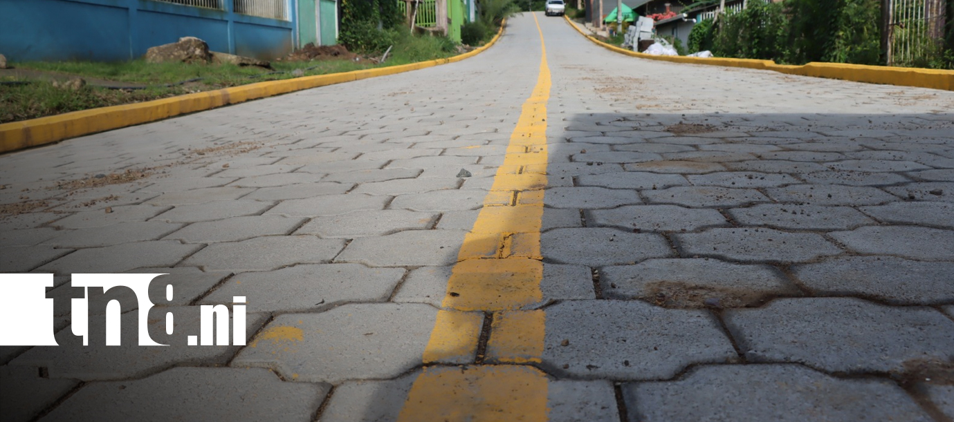 Foto: Nuevas calles adoquinadas mejoran circulación en barrio Olivero de Siuna/TN8