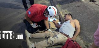 Foto: Peatón resulta lesionado tras ser impactado por una motocicleta en Managua/TN8