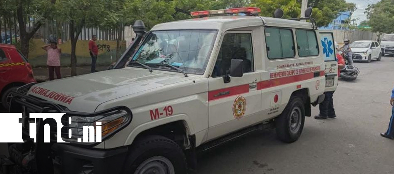 Foto: Accidente deja a motociclista lesionado en Managua/TN8
