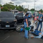Foto: Accidente deja dos lesionadas en El Central, Managua/TN8
