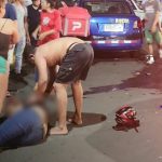Foto: Fuerte accidente entre taxi y motocicleta deja un lesionado en Managua/TN8