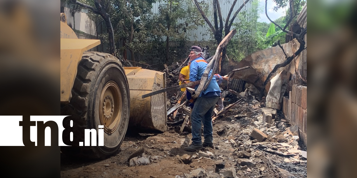 Foto: Incendio destruye vivienda y deja dolorosa pérdida en Managua/TN8