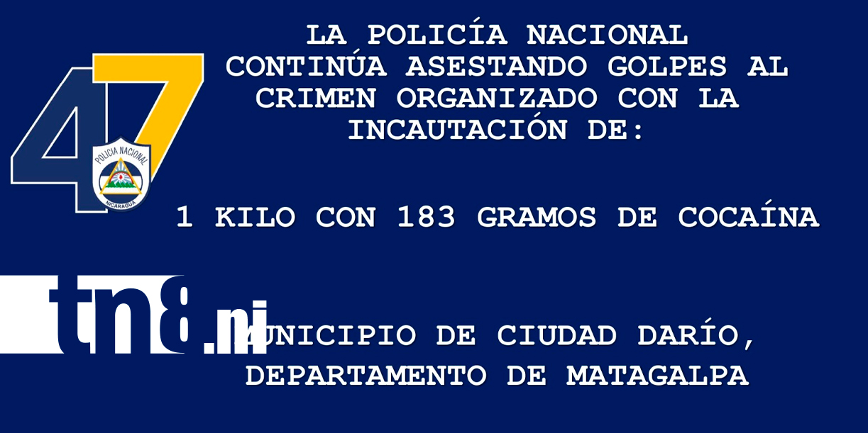 Foto: Operativo en Matagalpa deja más de un kilo de cocaína incautado / TN8