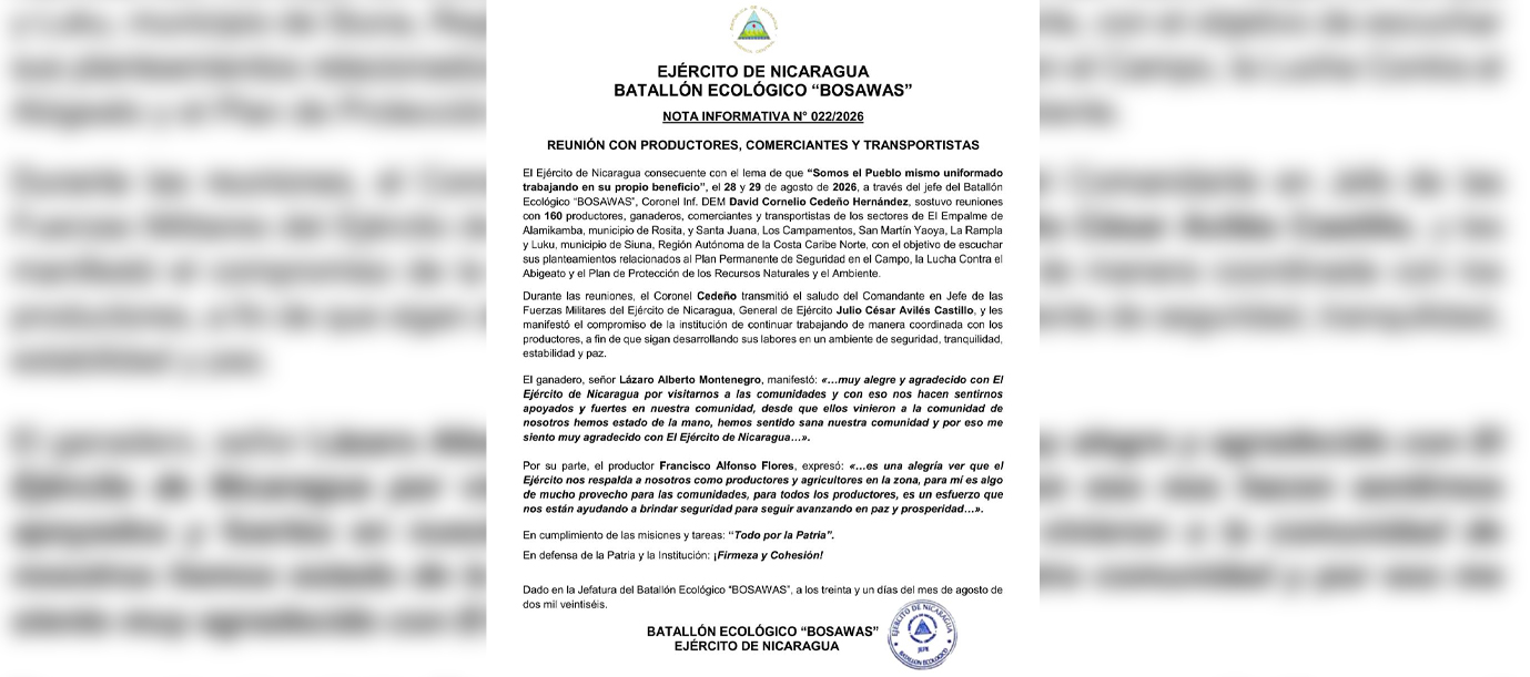 Foto: Ejército aborda seguridad y protección ambiental con productores/Cortesía