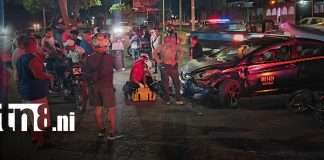 Foto: Motociclista resulta lesionado en accidente de tránsito en Managua/TN8