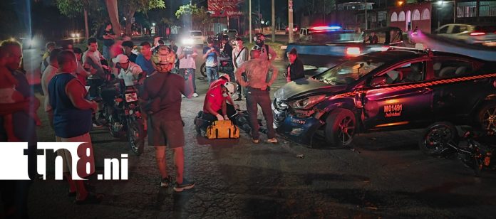 Foto: Motociclista resulta lesionado en accidente de tránsito en Managua/TN8 Foto: Motociclista resulta lesionado en accidente de tránsito en Managua/TN8