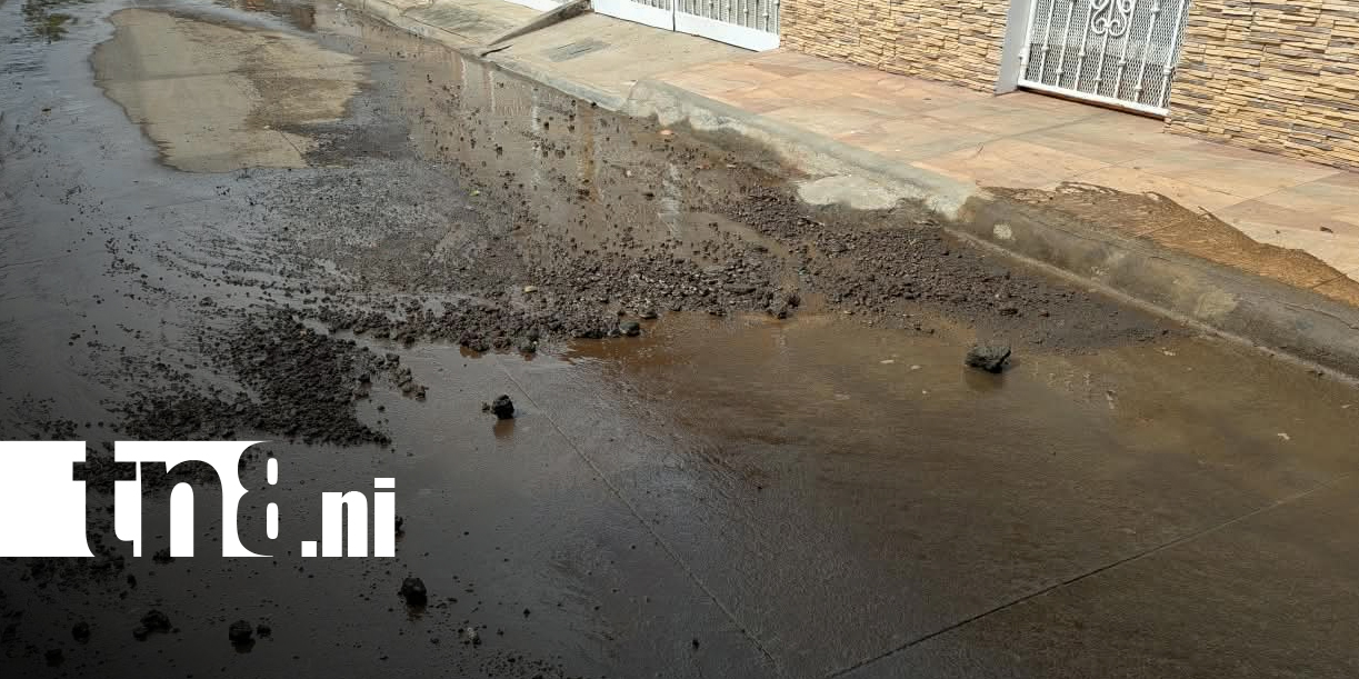 Foto: Atienden fuga de agua potable tras llamado de habitantes del sector/TN8