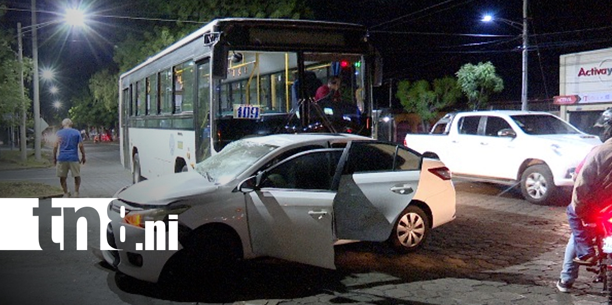 Foto: Accidente entre ruta 109 y automóvil genera tensión en Managua/TN8
