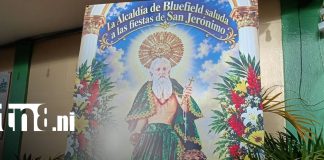 Foto: Familias promesantes entregan la mayordomía de San Jerónimo a la Alcaldía de Bluefields/TN8