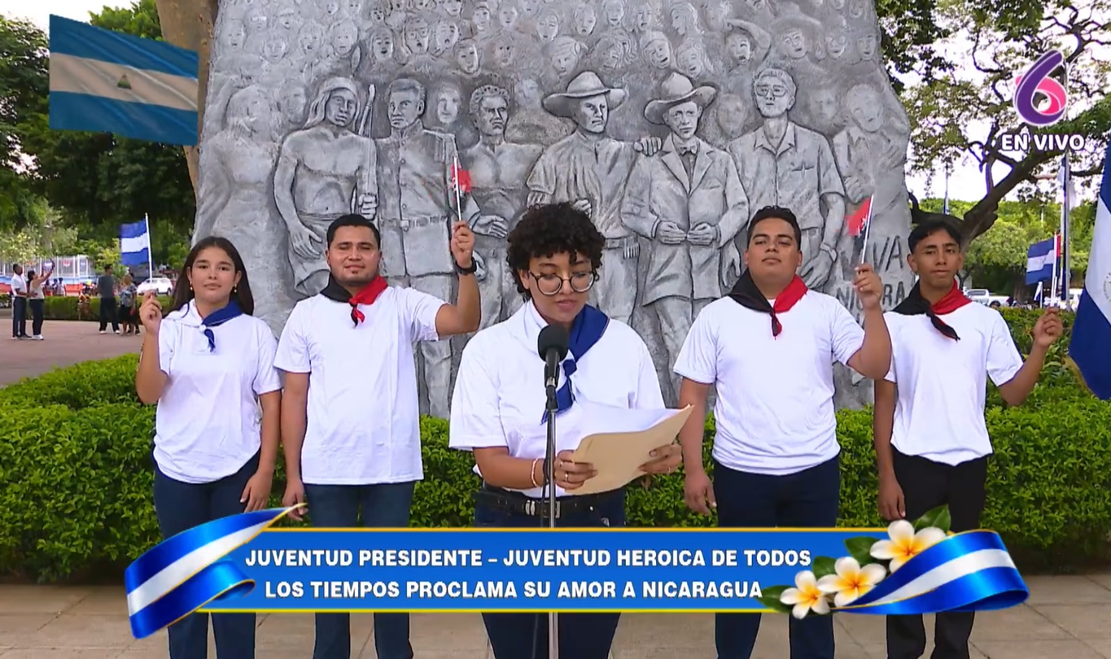 foto: Juventud conmemora 205 años de Independencia con proclama a Nicaragua/cortesía