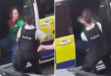 Video indignante: Policía abofetea y empuja a mujer esposada en Bélgica Foto: Video causa indignación: Policía agrede a mujer esposada/cortesía