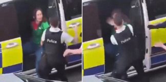 Foto: Video causa indignación: Policía agrede a mujer esposada/cortesía
