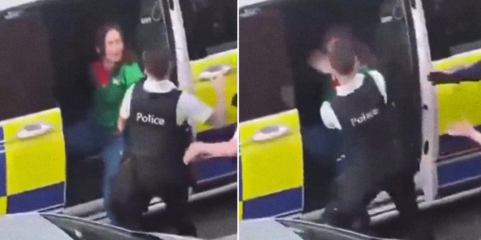 Foto: Video causa indignación: Policía agrede a mujer esposada/cortesía Foto: Video causa indignación: Policía agrede a mujer esposada/cortesía
