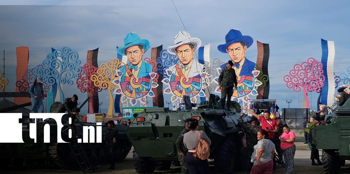 foto: Ejército de Nicaragua extiende exposición de medios militares en Plaza La Fe/tn8