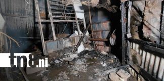 Foto: Tragedia: fuego destruye vivienda en Managua/TN8