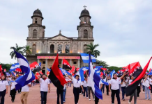 Juventud y bandas rítmicas llenan de alegría la Plaza de la Revolución en Nicaragua Foto: Nicaragua: Juventud llena de alegría Managua/Cortesía