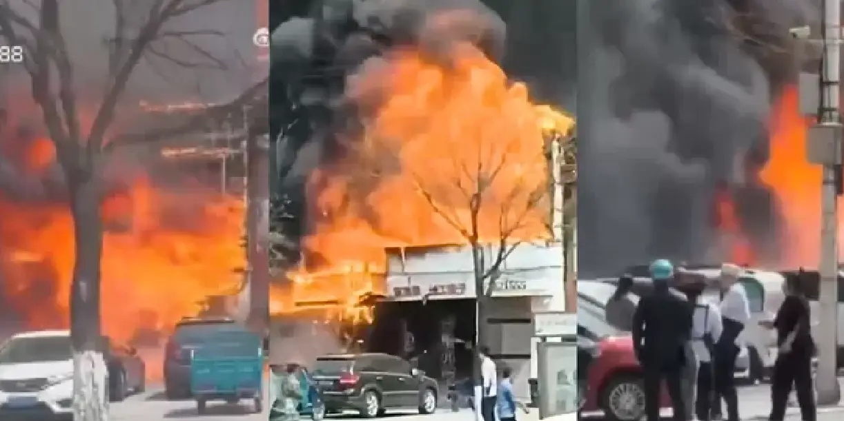 Foto: Heridos tras incendio en restaurante en obras en China /Cortesía