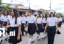 Más de 6 mil estudiantes toman la Avenida Central de Estelí en homenaje a la Patria Foto: Más de 6 mil estudiantes protagonizan la gran fiesta patria en Estelí /TN8