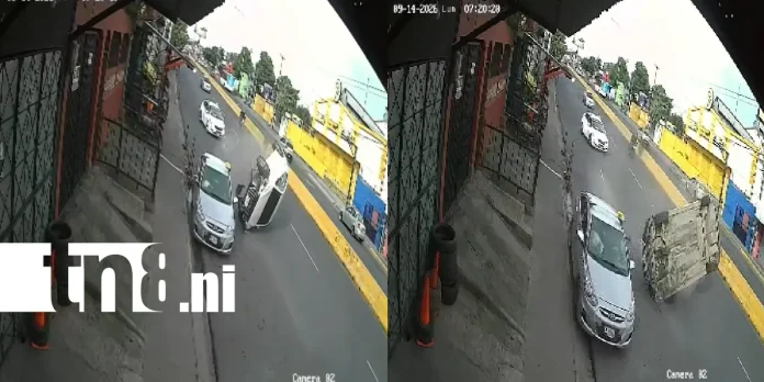 Plantilla Moderna TN8.Ni-Recuperado (31) Foto: Violento choque contra un taxi estacionado en Managua /TN8