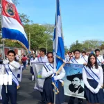 ¡Así hace patria Managua! Estudiantes llenan las calles de música y azul y blanco Foto: Managua se llena de azul y blanco con los desfiles de las fiestas patrias /TN8