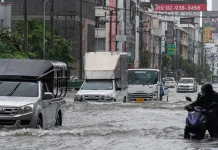 Bangkok declara estado de desastre tras más de 24 horas de lluvias e inundaciones Foto: Bangkok, bajo el agua por lluvias prolongadas /Cortesía