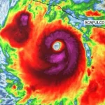 ¡Polo vuelve a categoría 5! México refuerza alerta ante poderoso huracán Foto: Huracán Polo alcanza nuevamente categoría 5 /Cortesía