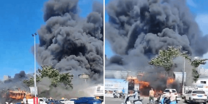 Foto: Heridos tras incendio en restaurante en obras en China /Cortesía Foto: Heridos tras incendio en restaurante en obras en China /Cortesía