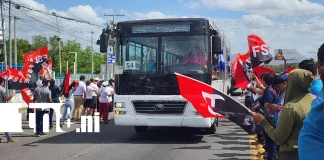 Foto: Familias de León celebran el paso de 107 nuevos autobuses Yutong /TN8