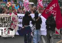 Cerca de 100 protestas sacuden Alemania por los planes de reclutamiento militar Foto: Estudiantes salen a protestar en Alemania /Cortesía