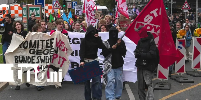 Foto: Estudiantes salen a protestar en Alemania /Cortesía