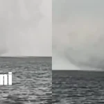 ¡Impresionante! Pescadores captan tromba marina sobre el lago Xolotlán (VIDEO) Foto: ¡Impresionante! Pescadores captan tromba marina sobre el lago Xolotlán (VIDEO) /TN8