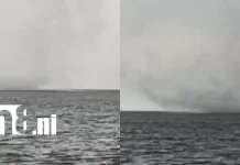 ¡Impresionante! Pescadores captan tromba marina sobre el lago Xolotlán (VIDEO) Foto: ¡Impresionante! Pescadores captan tromba marina sobre el lago Xolotlán (VIDEO) /TN8