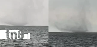 Foto: ¡Impresionante! Pescadores captan tromba marina sobre el lago Xolotlán (VIDEO) /TN8