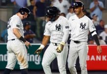 Los Yankees de Nueva York aseguran su temporada ganadora 34 al hilo pero buscan más yankees, beisbol, grandes ligas, deportes