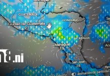 Lluvias y tormentas eléctricas se esperan en Nicaragua durante los próximos siete días Foto: Pronóstico de lluvias para Nicaragua / TN8