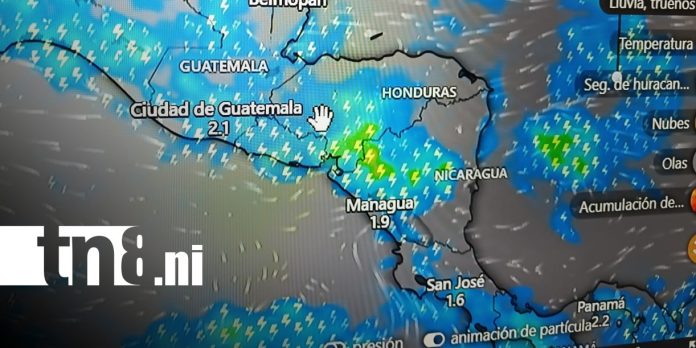 Foto: Pronóstico de lluvias para Nicaragua / TN8 Foto: Pronóstico de lluvias para Nicaragua / TN8
