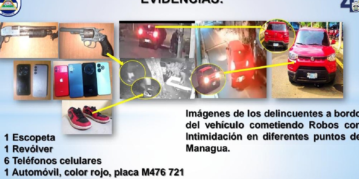 Foto: Atrapan a la banda del carro rojo en Managua / TN8