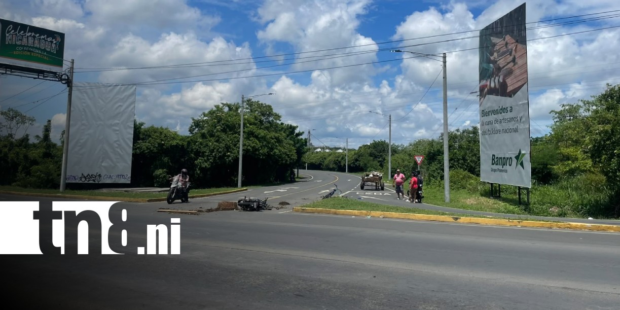 Foto: Accidente con carretón en Masaya / TN8