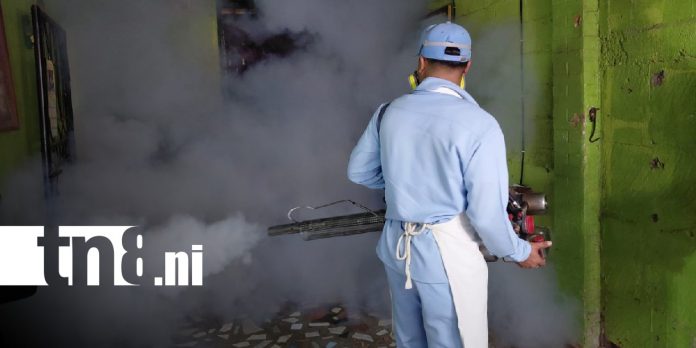 Foto: Fumigación y abatización por Managua / TN8 Foto: Fumigación y abatización por Managua / TN8