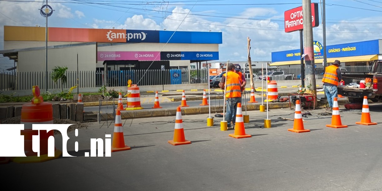 Foto: Semaforización en sector de Plaza Calli, Ciudad Sandino / TN8