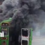 Foto: Incendio de bus en Tipitapa / TN8