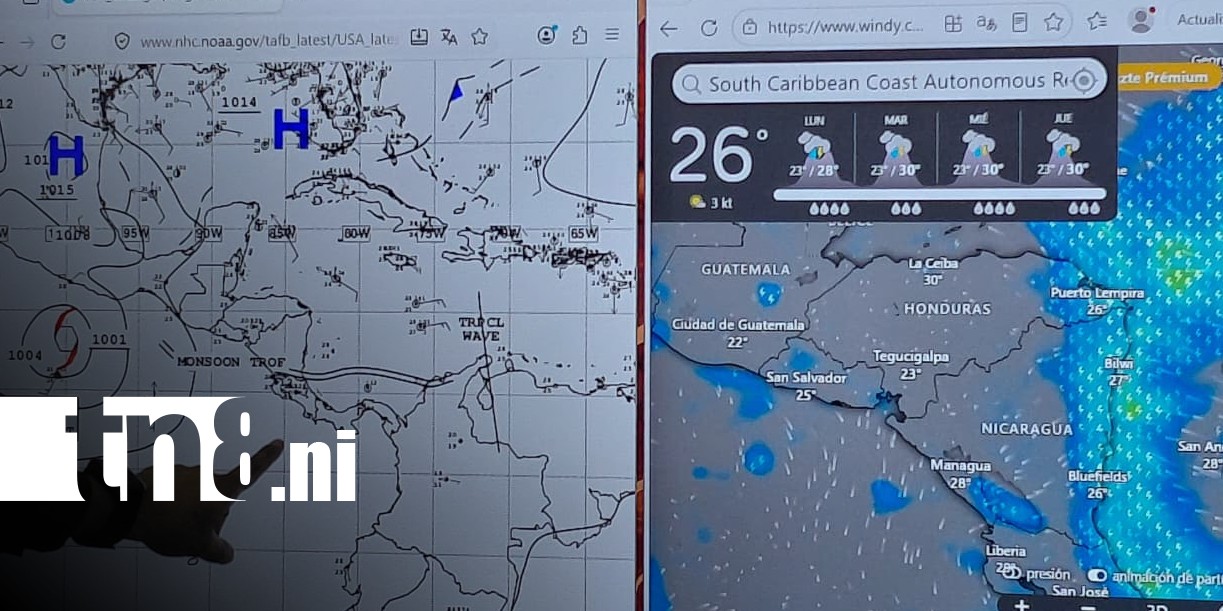 Foto: Pronóstico del clima en Nicaragua / TN8