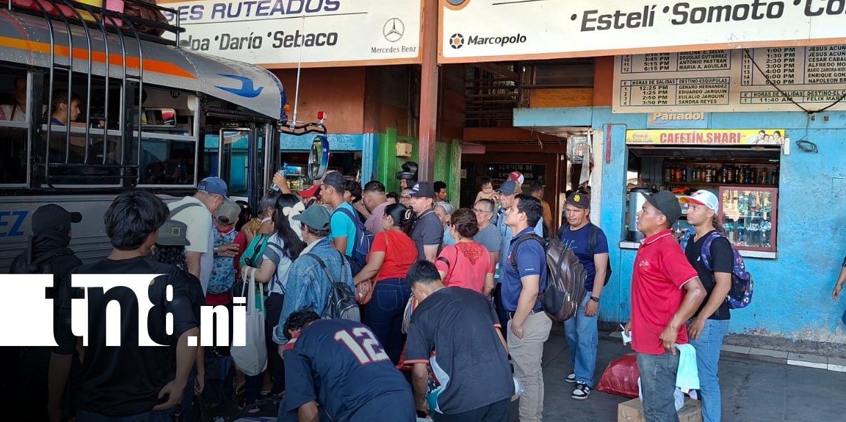 Foto: Terminal de buses en mercados de Managua / TN8
