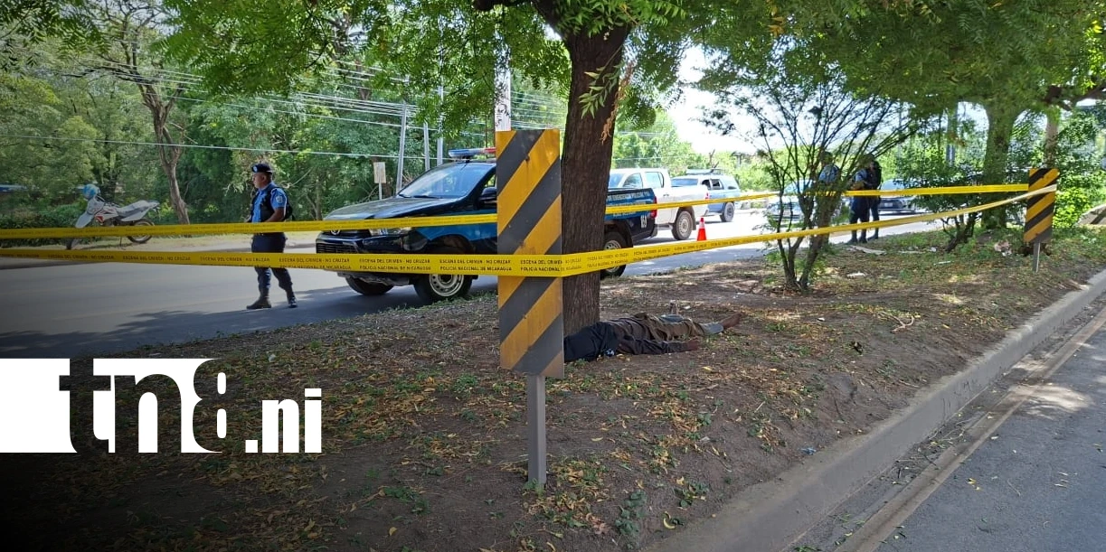 Foto: Investigación alrededor de cuerpo encontrado en Carretera Norte, Managua / TN8
