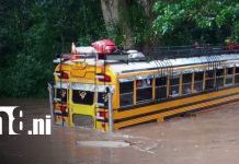 Jinotega: Río Venecia crece y un bus queda varado en medio de la corriente Foto: Crecida de Río Venecia en Jinotega / TN8